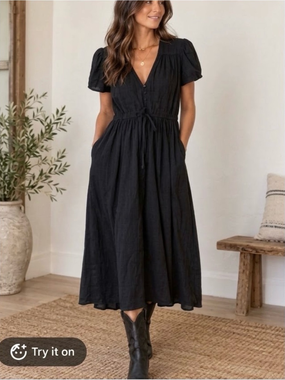 Christy Dawn The Dawn Dress black size L boho prairie